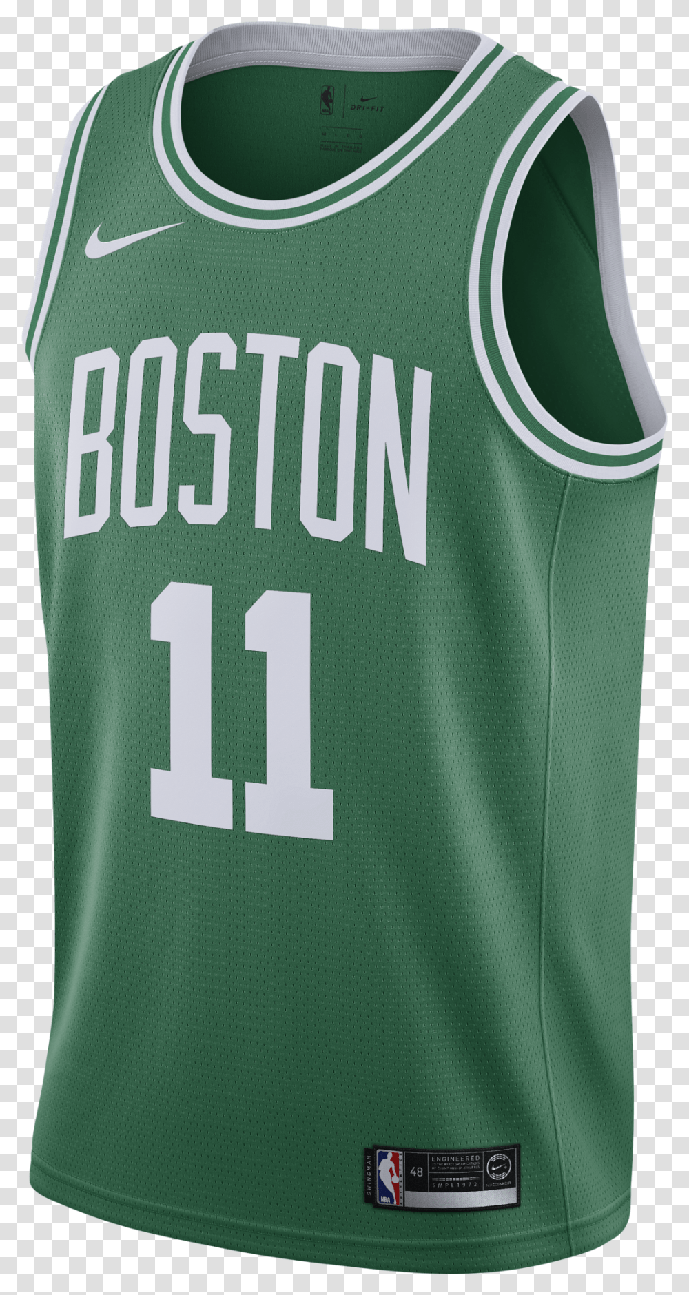 Nike Nba Boston Celtics Kyrie Irving Road Swingman Sports Jersey, Apparel, Shirt, Bib Transparent Png