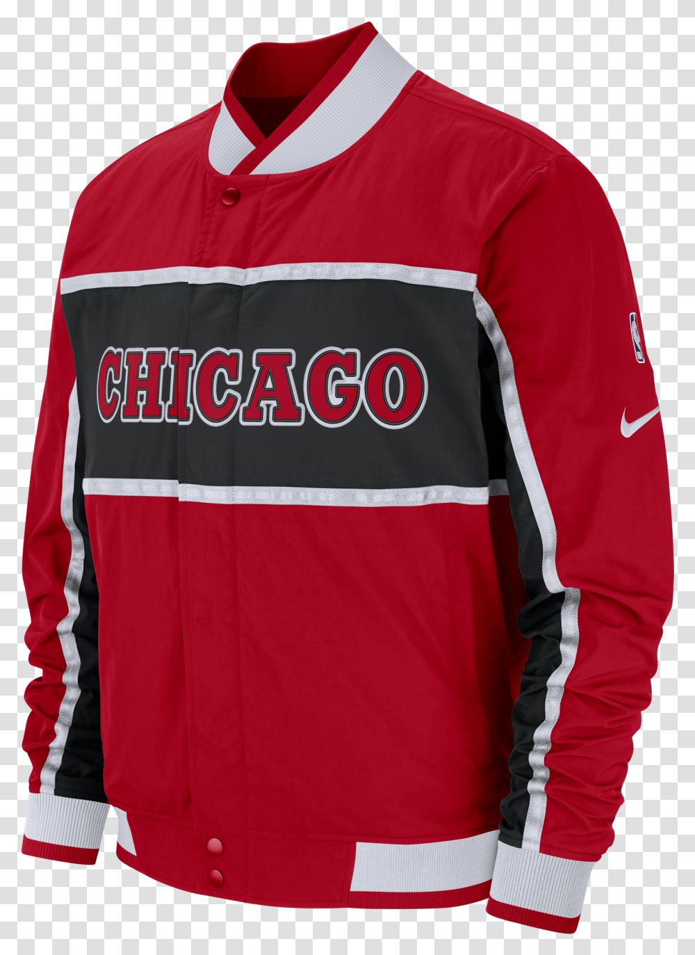 Nike Nba Chicago Bulls Courtside Icon Jacket Nike Chicago Bulls Bomber Jacket, Apparel, Sleeve, Long Sleeve Transparent Png