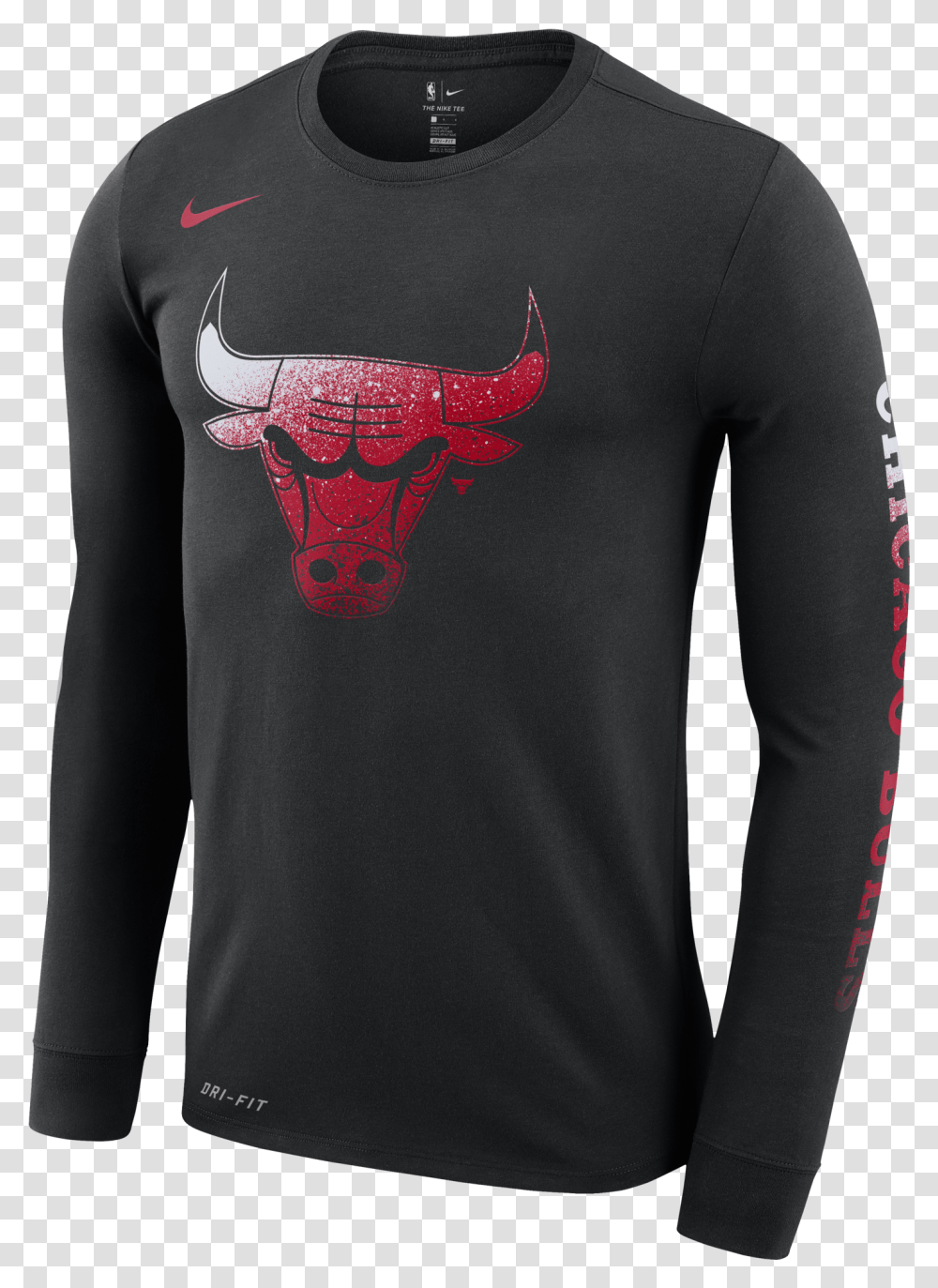 Nike Nba Chicago Bulls Logo Dry Tee Los Angeles Lakers Long Sleeve, Apparel, Person, Human Transparent Png
