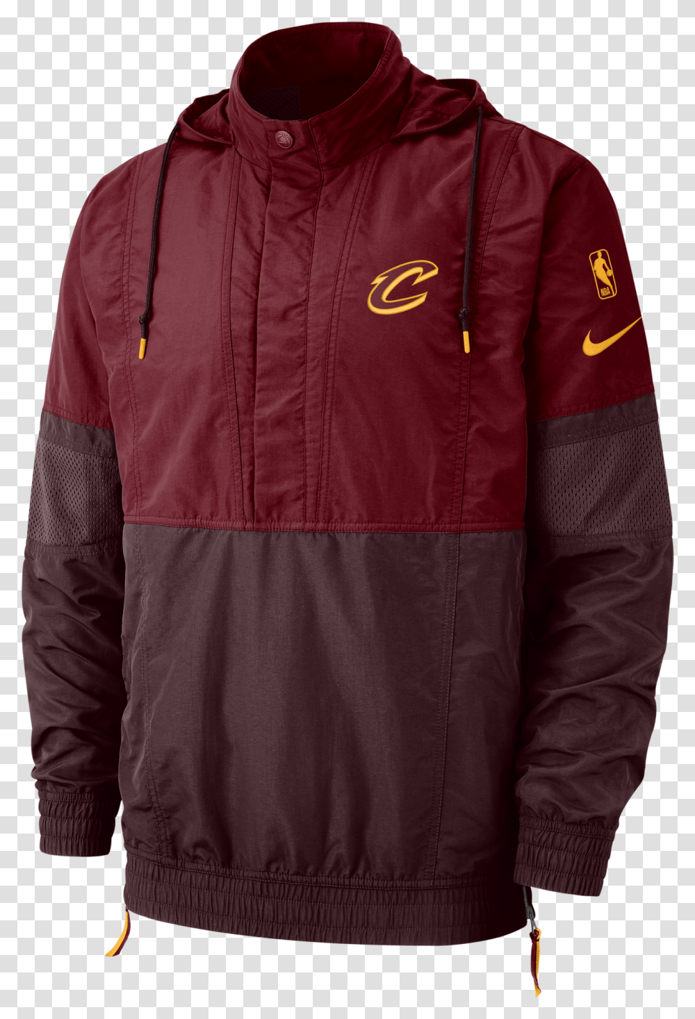 Nike Nba Cleveland Cavaliers Courtside Jacket Nike Pullover Jacket, Apparel, Coat, Person Transparent Png