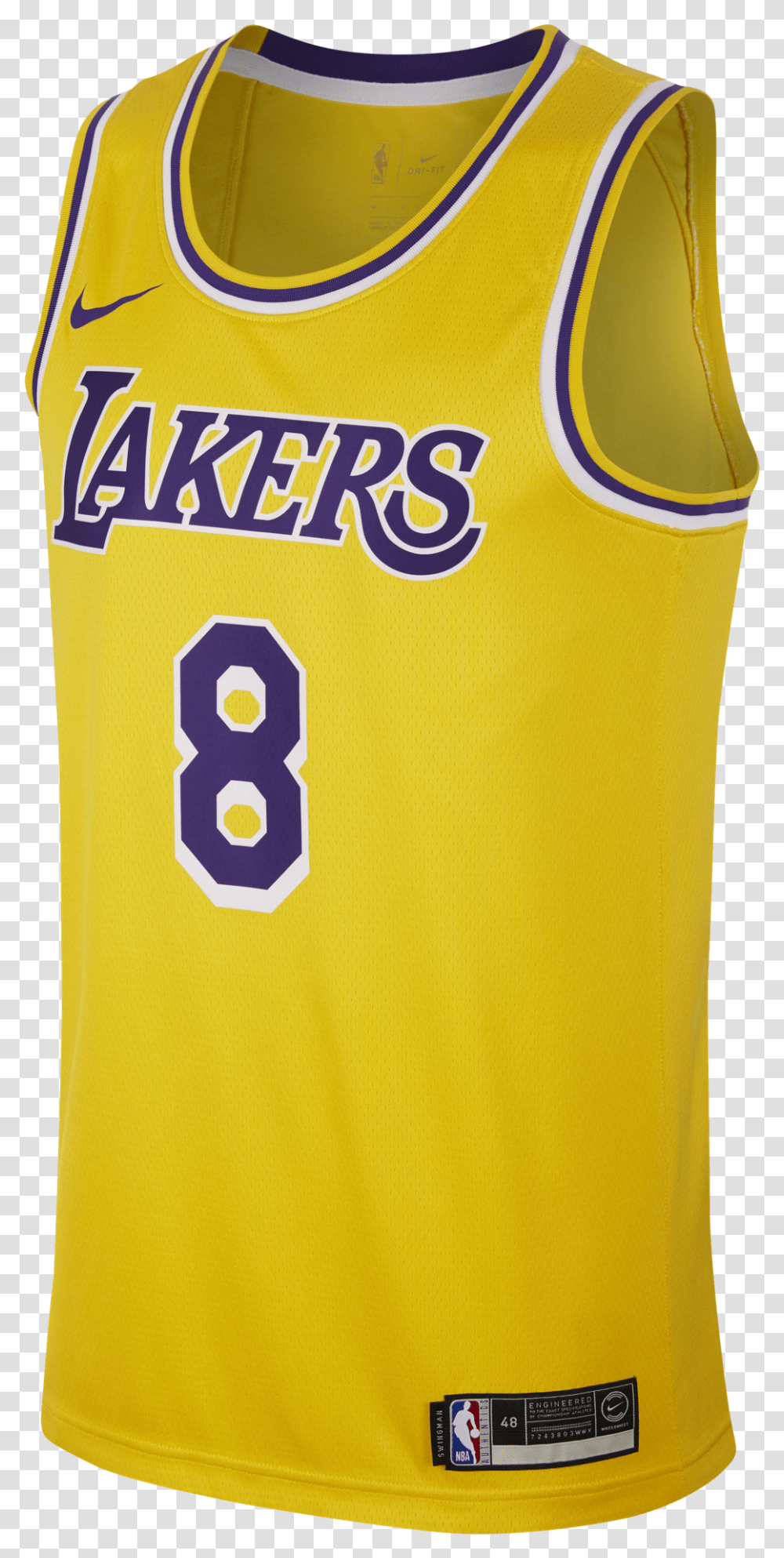 Nike Nba Los Angeles Lakers Kobe Bryant Swingman Road Lakers Jersey, Bottle, Shirt Transparent Png