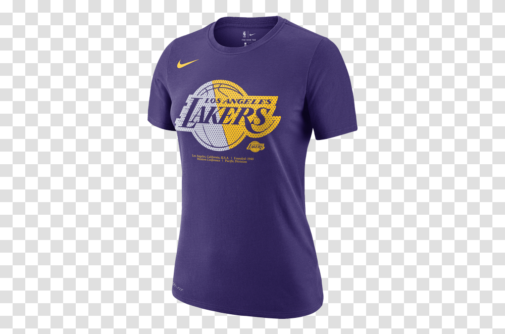 Nike Nba Los Angeles Lakers Logo Dri Fit Women's Tee Angeles Lakers, Clothing, Apparel, Shirt, T-Shirt Transparent Png