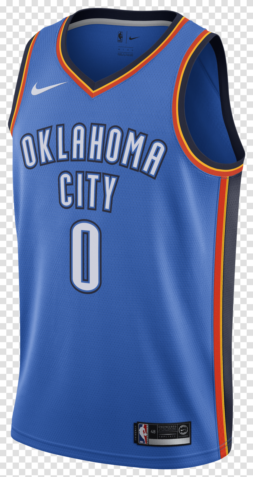 Nike Nba Oklahoma City Thunder Road, Apparel, Shirt, Jersey Transparent Png