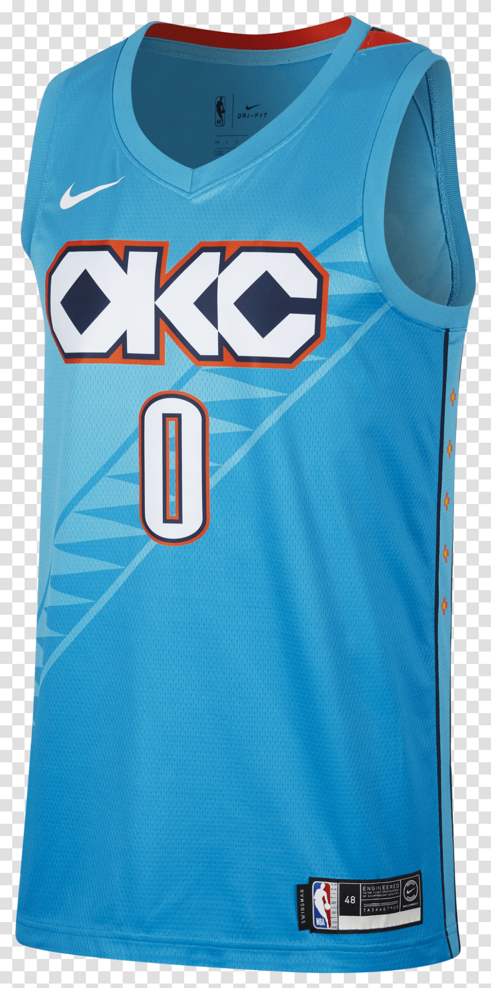 Nike Nba Oklahoma City Thunder Russell Westbrook Swingman Okc City Edition Jersey, Apparel, Shirt Transparent Png