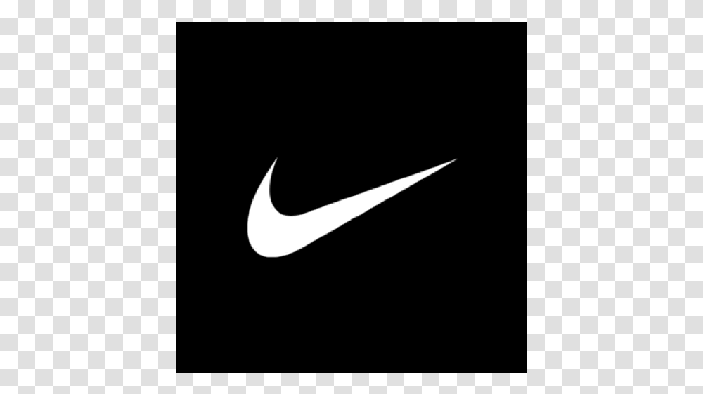 Nike Nike White Logo Black Background, Trademark, Axe, Tool Transparent Png