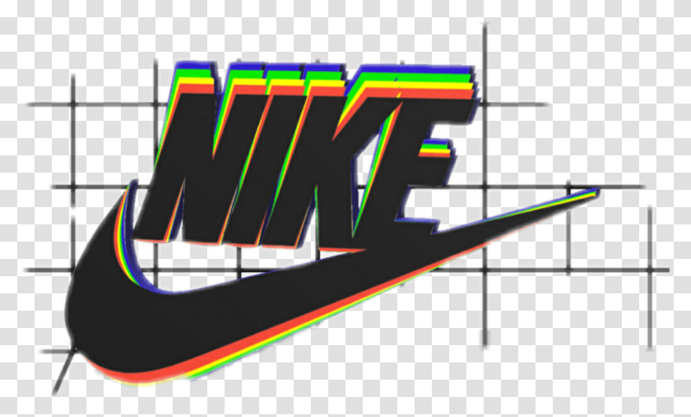 Nike Nikelogo Logo Glitch Freetoedit Camiseta, Lighting, Handrail, Label Transparent Png