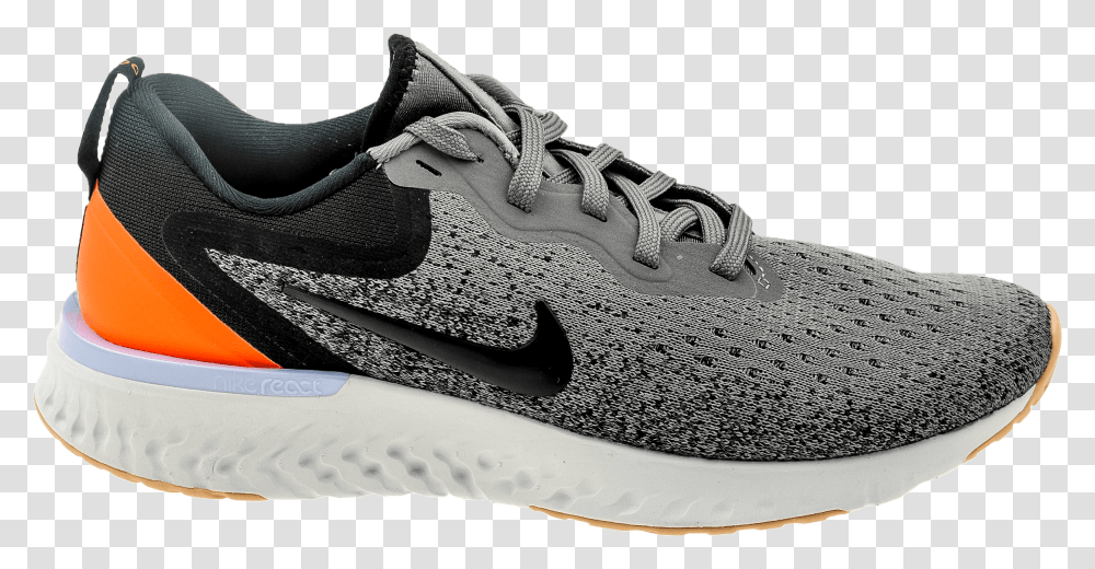 Nike Odyssey React Gunsmokeblack Twilight Pulse Sneakers, Shoe, Footwear, Clothing, Apparel Transparent Png