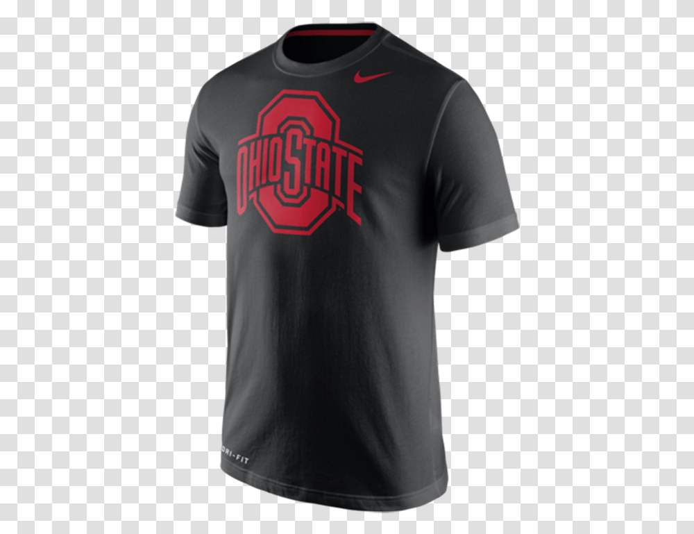 Nike Ohio State Buckeyes Black Dri Ohio State, Clothing, Apparel, T-Shirt, Person Transparent Png