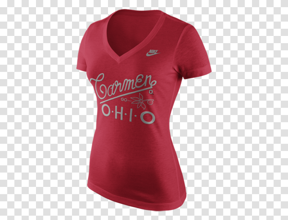 Nike Ohio State Buckeyes Womens Red Short Sleeve, Clothing, Apparel, Shirt, Jersey Transparent Png