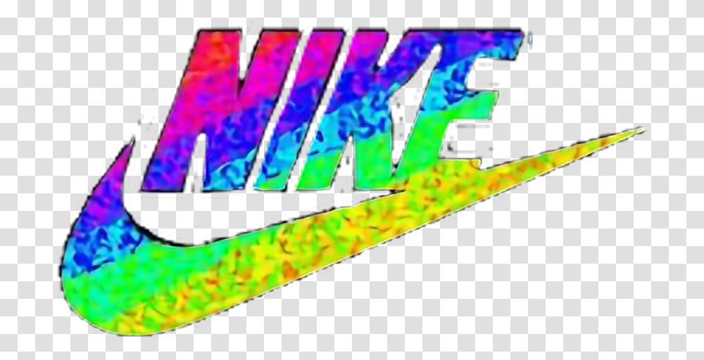 Nike Rainbow Art Interesting Logosticker Freetoedit Rainbow Nike Logo, Alphabet, Word, Lighting Transparent Png