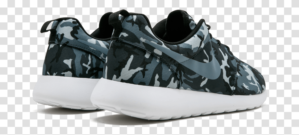 Nike Roshe Run Print Running Shoes Blackbl Grphtwhitegrey Sneakers, Footwear, Apparel, Military Transparent Png