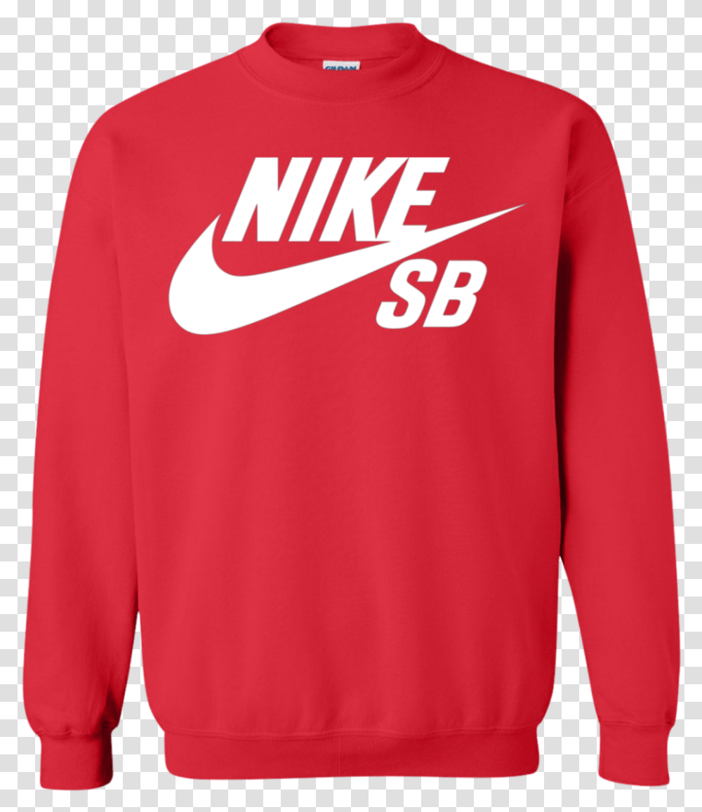 Nike Sb Logo Printed Sweater Long Sleeve, Clothing, Apparel, Sweatshirt, Person Transparent Png