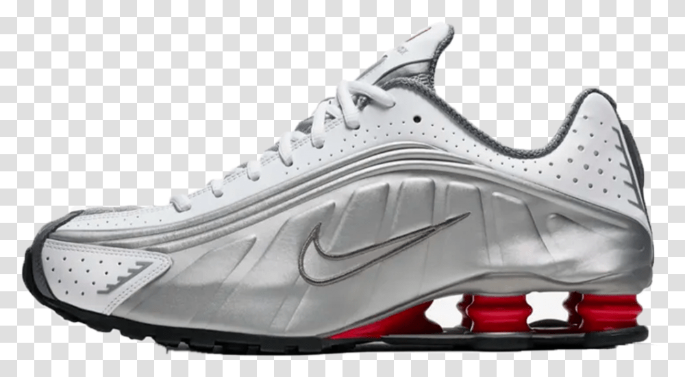 Nike Shox R4 White Silver Nike Shox R4 2018, Shoe, Footwear, Apparel Transparent Png