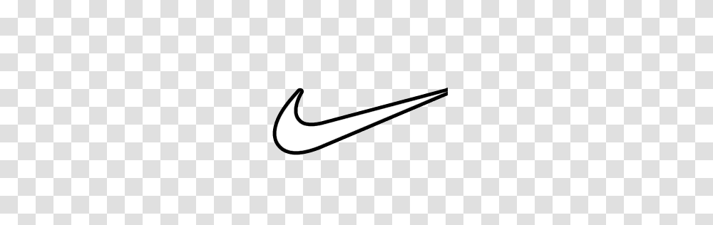 Nike Swoosh Logo Outline Cakes In Outline, Outdoors, Emblem Transparent Png