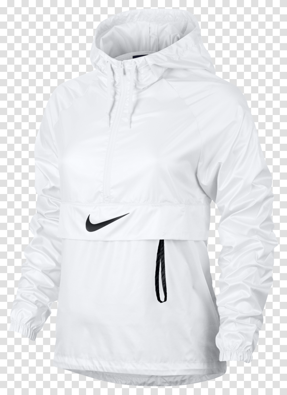 Nike Swoosh White Picture Royalty Free Library Hoodie, Apparel, Coat, Person Transparent Png