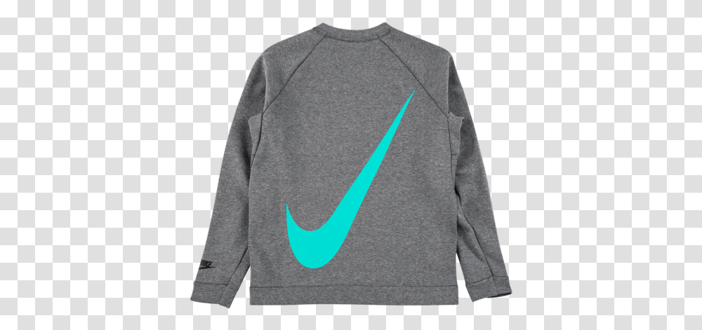 Nike Tech Fleece Crew Big Swoosh X Atmos Long Sleeved T Shirt, Apparel, Sweatshirt, Sweater Transparent Png