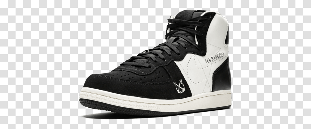 Nike Terminator High Premium Stussy Neighborhood Boneyards Skate Shoe, Footwear, Apparel, Sneaker Transparent Png
