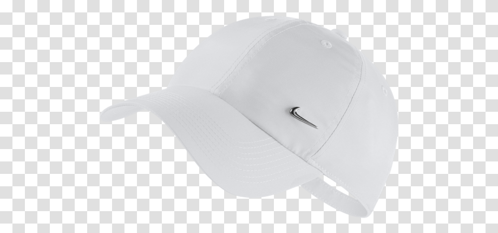 Nike White Metal Swoosh Cap, Apparel, Baseball Cap, Hat Transparent Png