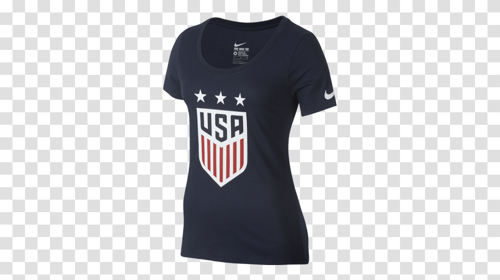 Nike Womens Usa Crest Tee Uacwnt 4 Star Logo, Clothing, Apparel, Shirt, T-Shirt Transparent Png
