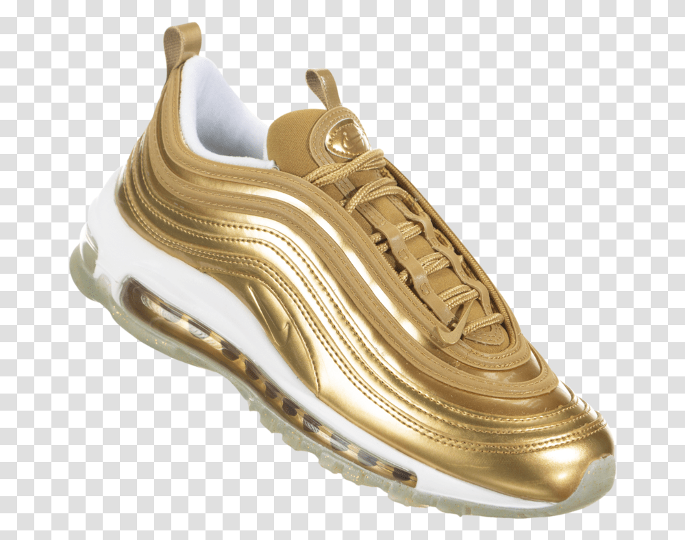 Nike Women's Air Max 97 Qs Gold Medal Round Toe, Shoe, Footwear, Clothing, Apparel Transparent Png