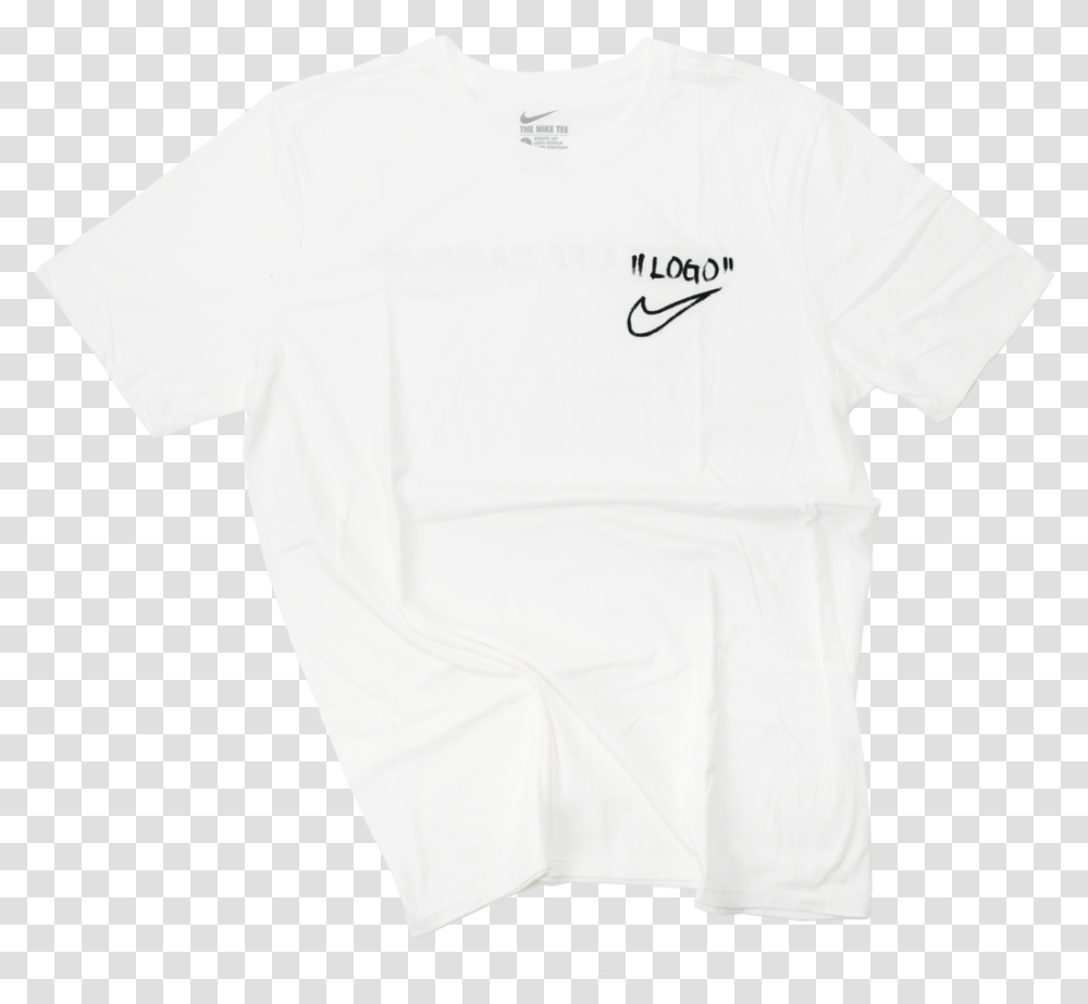 Nike X Off White Logo Tee Active Shirt, Clothing, Apparel, T-Shirt, Home Decor Transparent Png