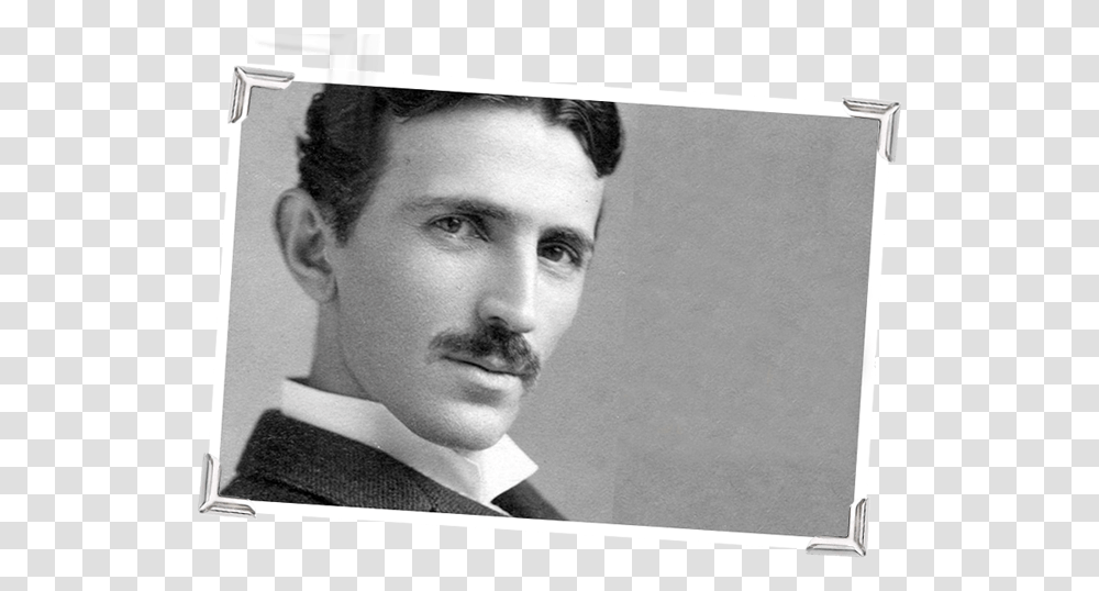 Nikola Tesla02 Right, Person, Human, Mustache, Face Transparent Png
