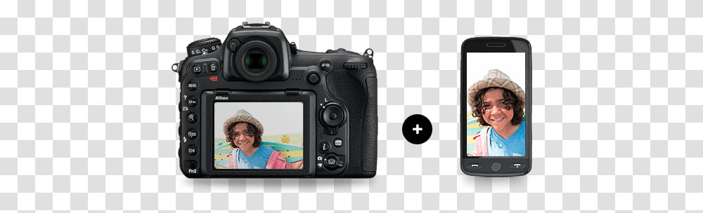 Nikon Connected Cameras Shoot Brilliantly & Share Instantly Kamera Nikon D500, Person, Human, Mobile Phone, Electronics Transparent Png