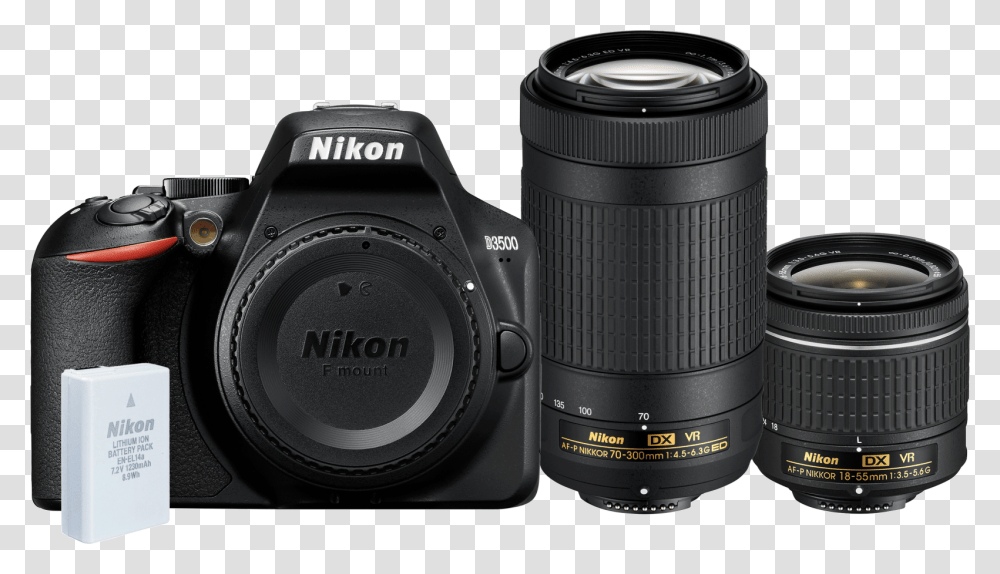 Nikon D3500 18 55 70, Camera, Electronics, Digital Camera, Camera Lens Transparent Png