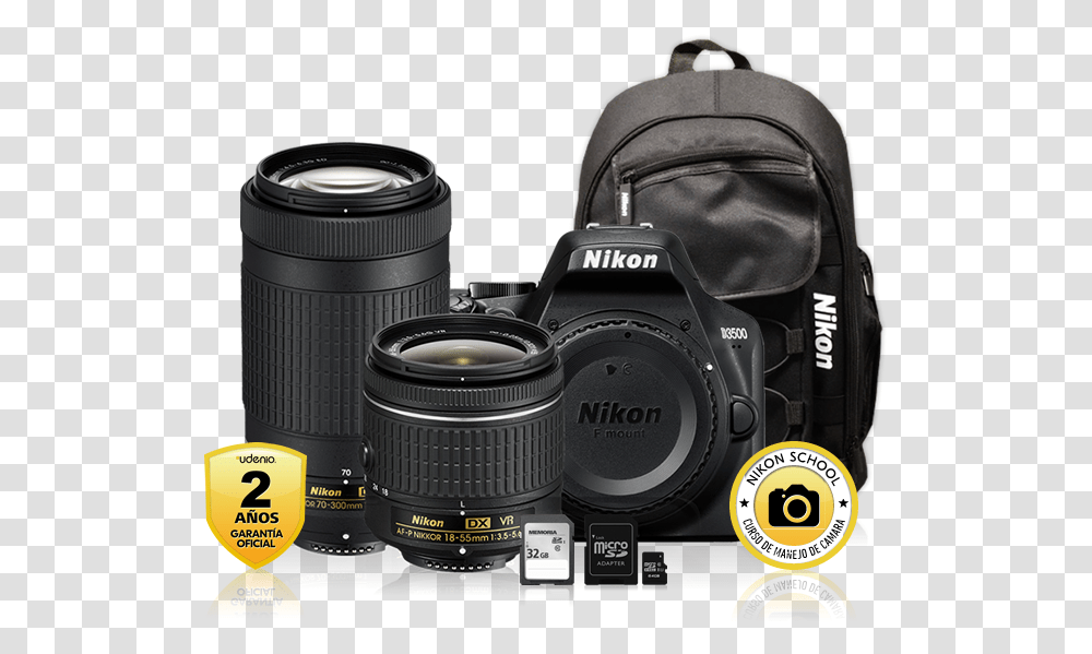 Nikon D3500 2 Lens Kit, Camera, Electronics, Camera Lens, Digital Camera Transparent Png