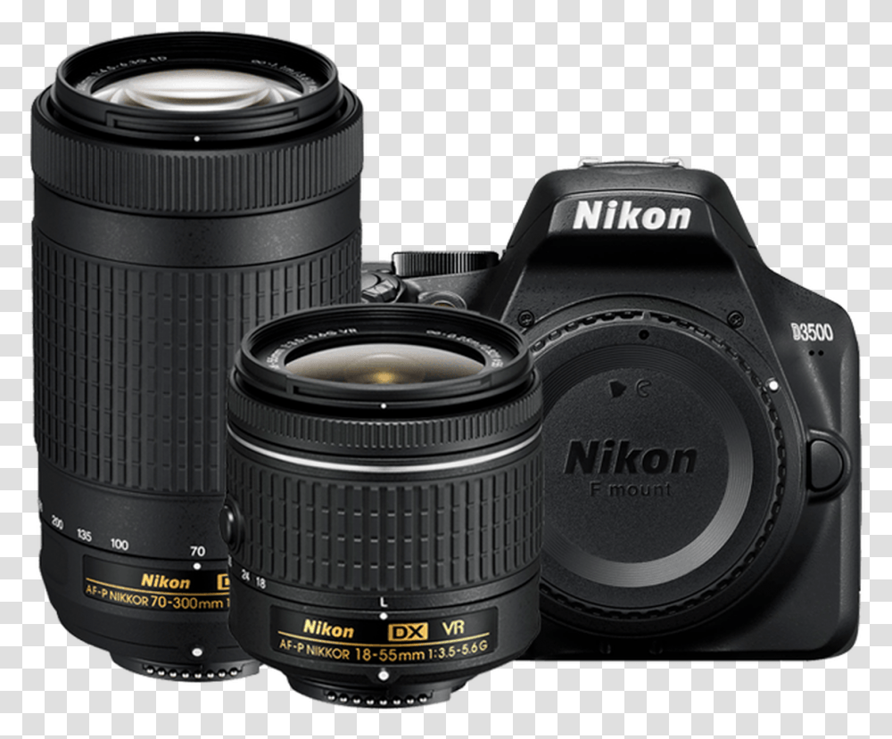 Nikon D3500 Dslr Camera With 18 55mm And 70 300mm Lenses Lens For Nikon, Electronics, Camera Lens Transparent Png