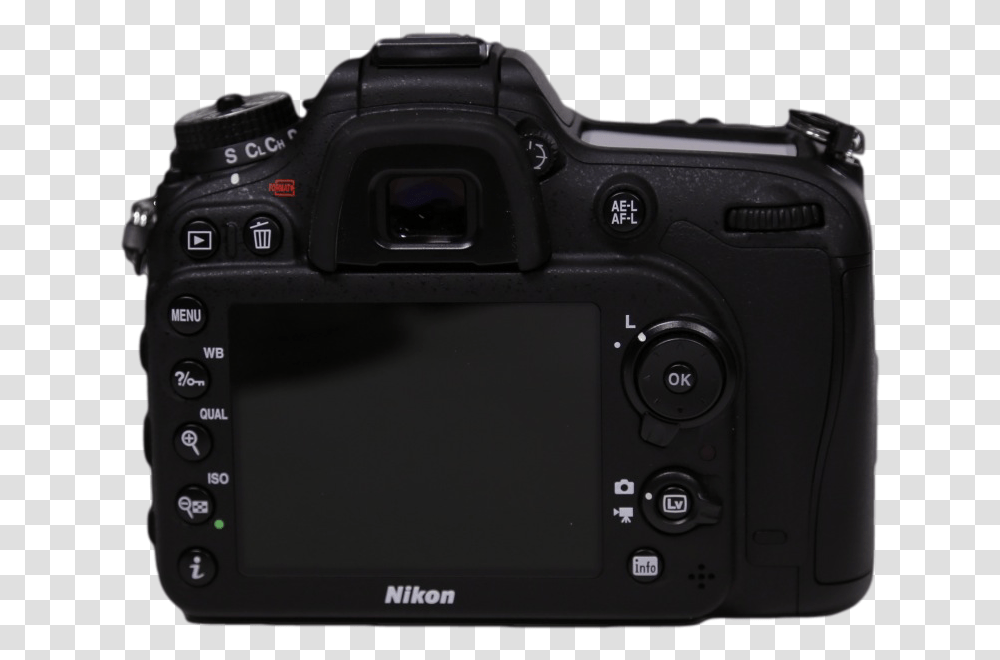 Nikon D7100 Back Nikon, Camera, Electronics, Digital Camera Transparent Png