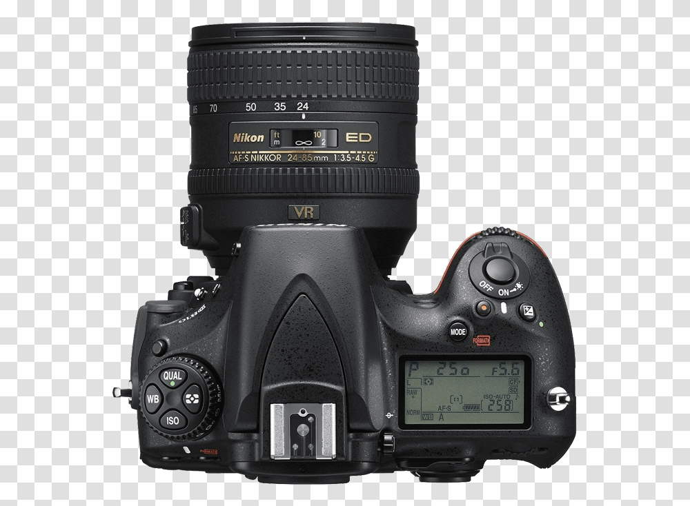 Nikon D810 Slr Camera Top View Image Canon 7d 15, Electronics, Digital Camera, Video Camera Transparent Png