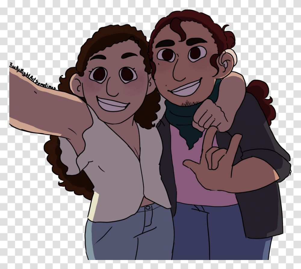 Nina And Lincoln Rosario Are Ready To Answer Your Asks Cartoon, Hand, Person, Advertisement, Poster Transparent Png