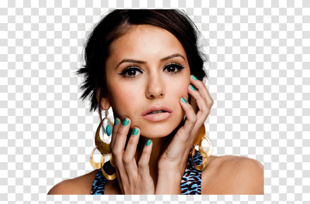 Nina Dobrev, Person, Human, Finger, Face Transparent Png