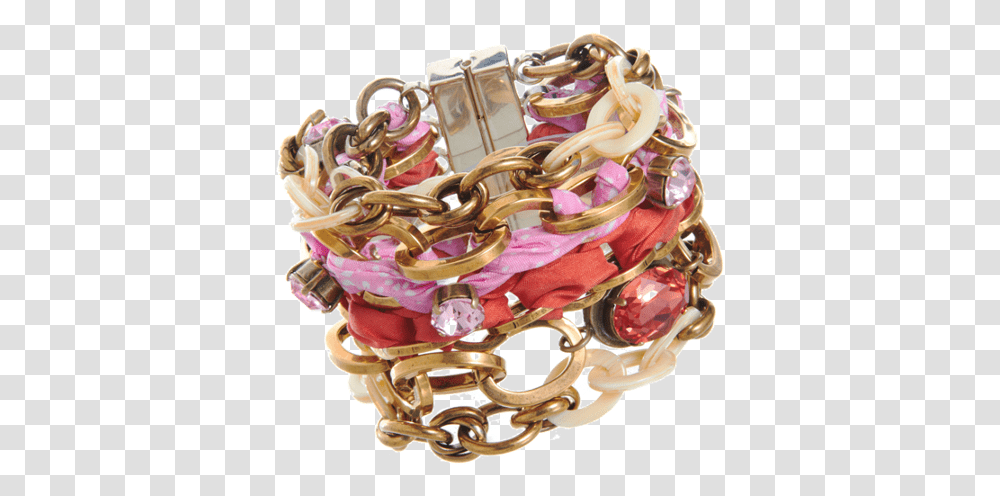 Nina Ricci Multi Strand Chain & Ribbon Bracelet Pink Bracelet, Accessories, Accessory, Jewelry, Cuff Transparent Png