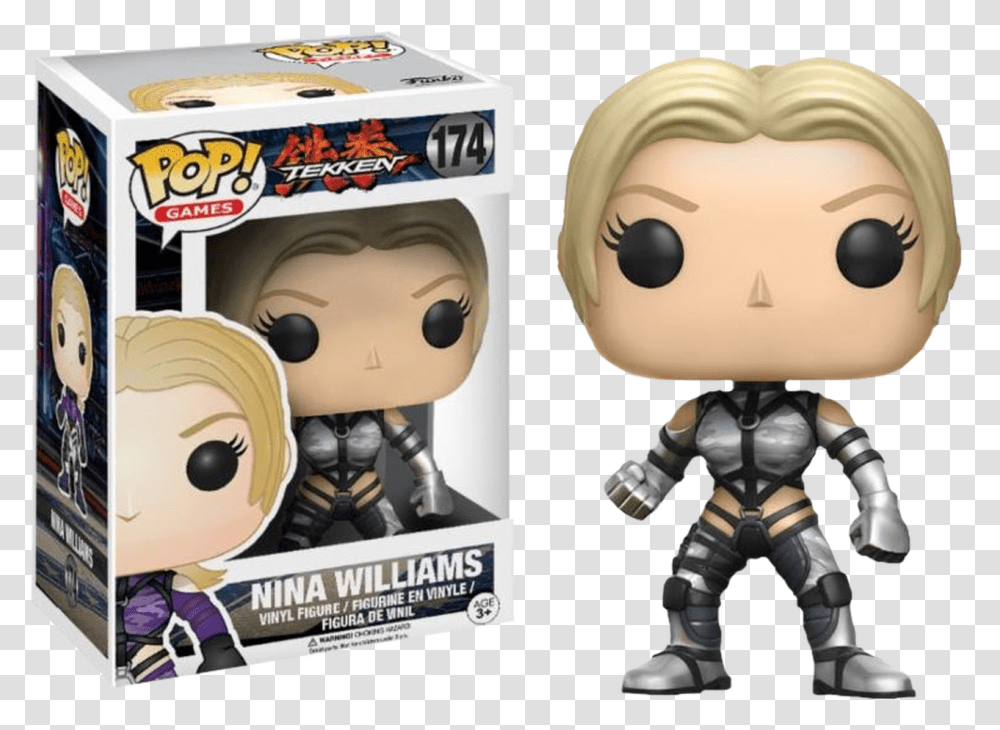 Nina Williams Us Exclusive Pop Vinyl Figure Funko Pop Nina Williams, Toy, Doll, Figurine, Robot Transparent Png