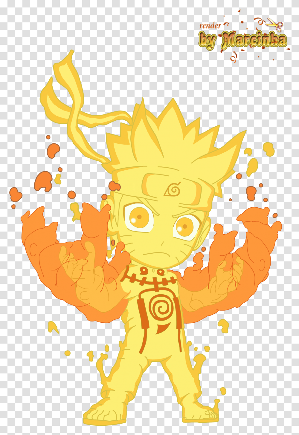 Nine Tails Chibi Naruto, Fire, Flame, Plant, Food Transparent Png