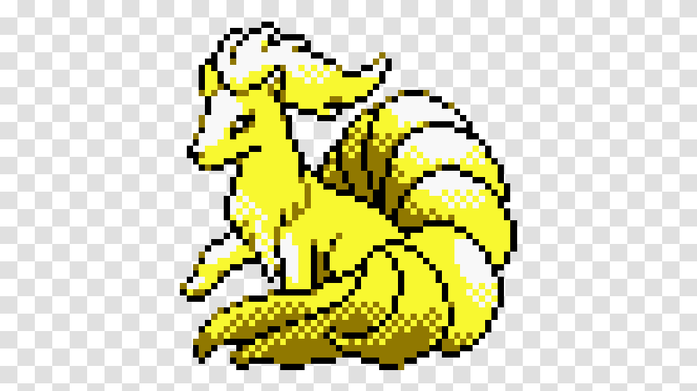 Ninetales Gif Pixel Art Pokemon Sprites Pix Ninetales Pixel Art Minecraft, Rug, Graphics, Text, Pac Man Transparent Png