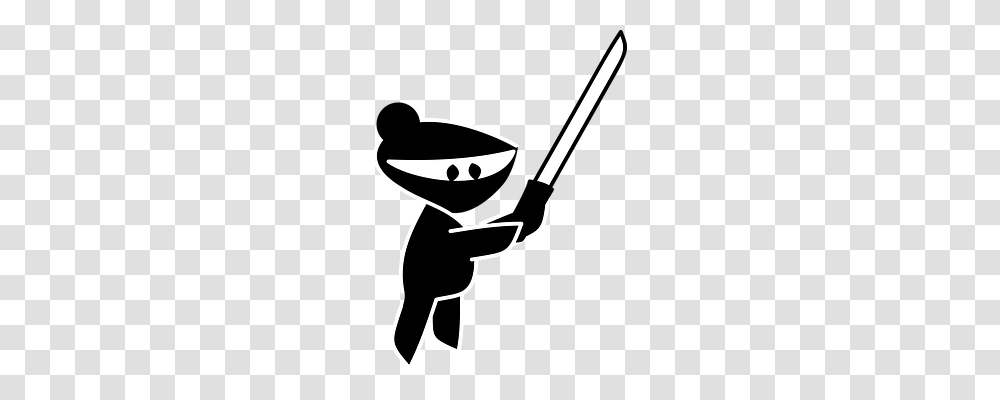 Ninja Person, Stencil, Silhouette, Scissors Transparent Png