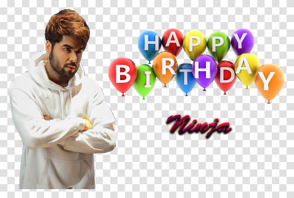 Ninja Background Happy Birthday Parmish Verma, Person, Ball, Balloon Transparent Png