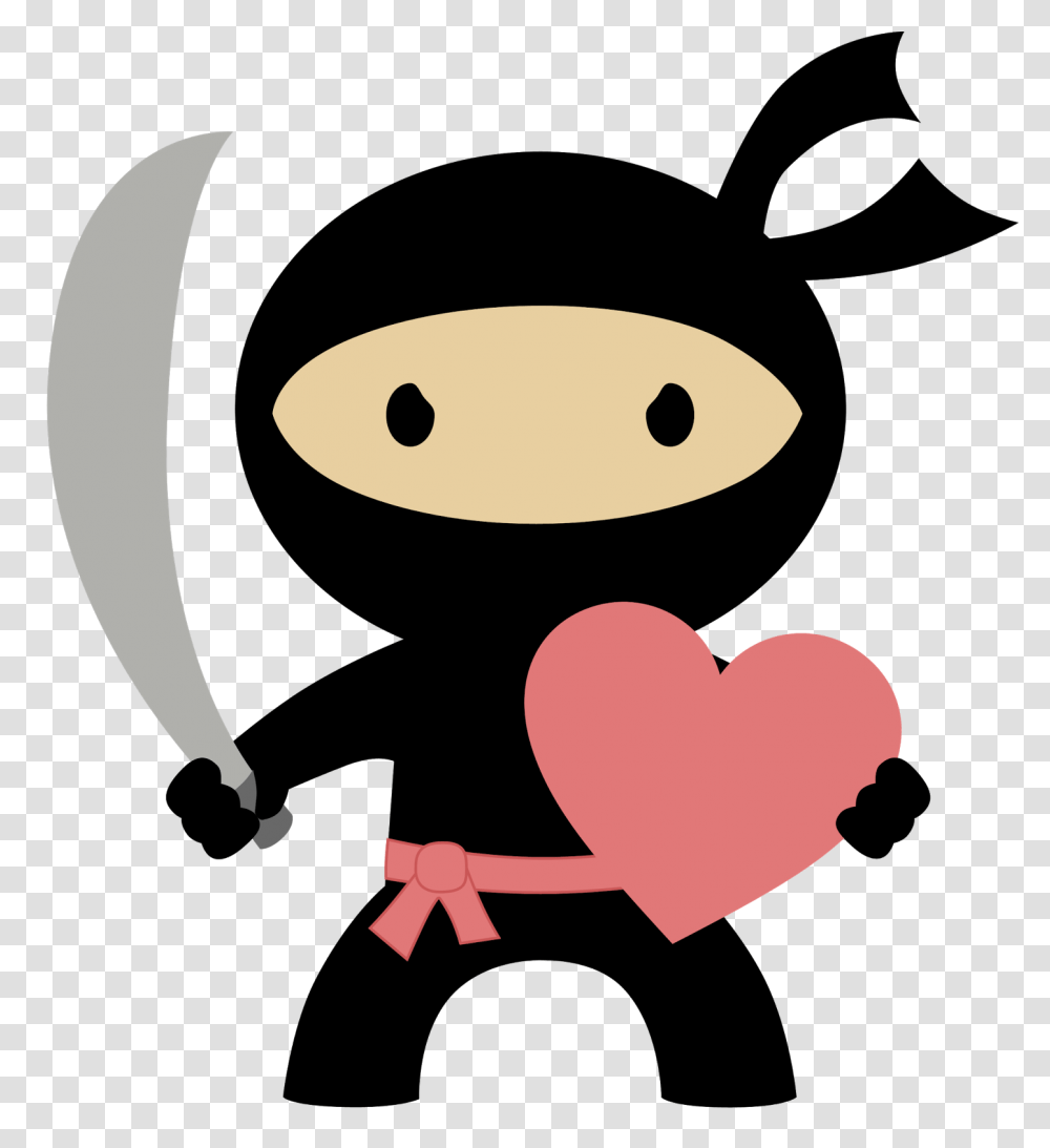 Ninja In Love Clipart Crafty Stuff Ninja, Cupid Transparent Png