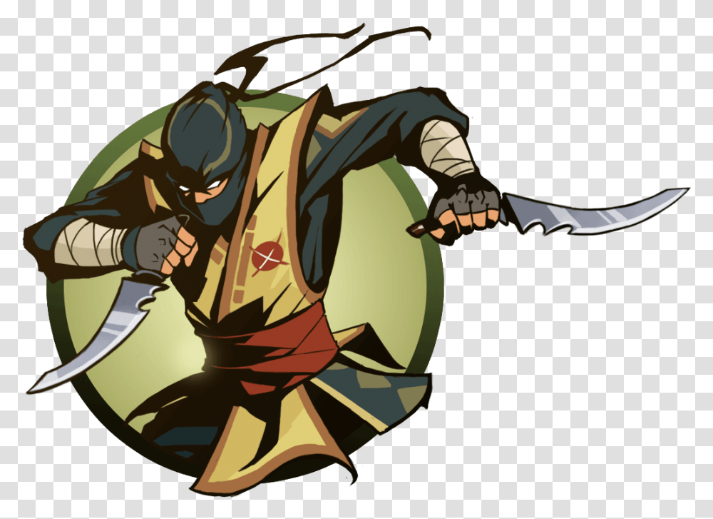 Ninja Man Knives Nindzya Shadow Fight, Person, Human, Duel, Weapon Transparent Png