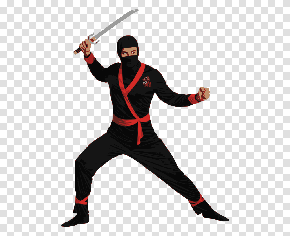 Ninja Ninja Halloween Costume Men, Person, Human Transparent Png