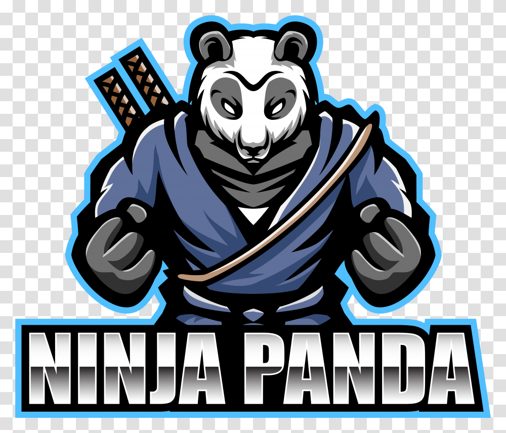 Ninja Panda Esport Mascot Logo By Visink Thehungryjpegcom Ninja Panda Gaming Logo, Hand, Poster, Advertisement, Symbol Transparent Png