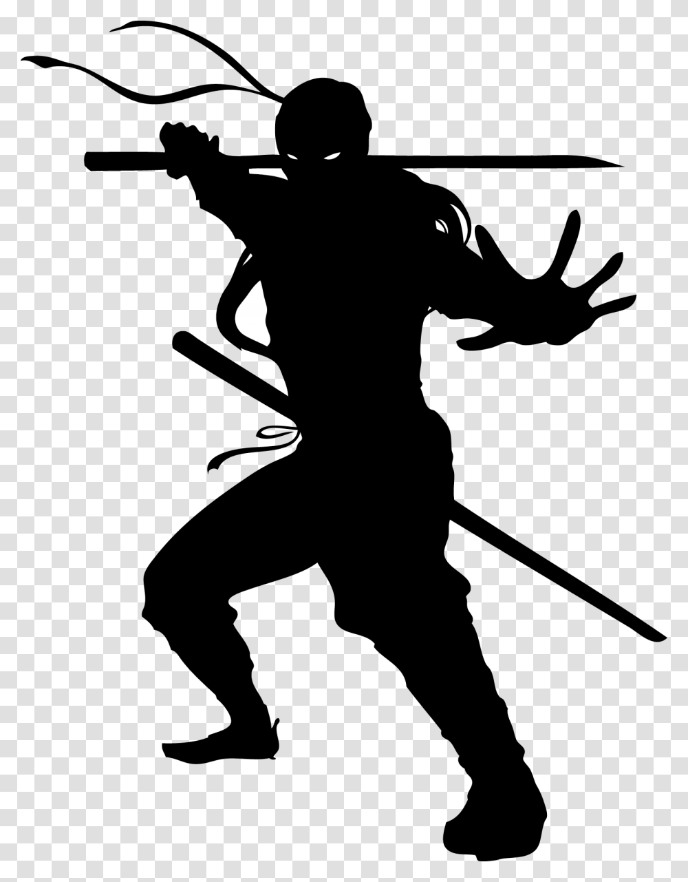 Ninja, Person, Silhouette, Mammal, Animal Transparent Png