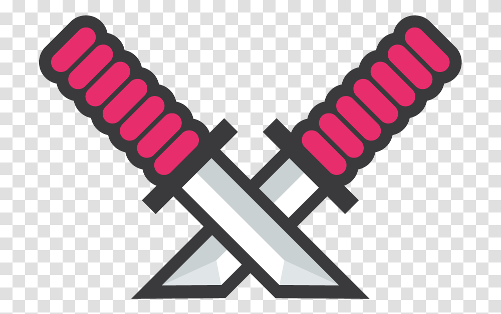 Ninja Sword Battle Icon Color, Weapon, Weaponry, Blade, Knife Transparent Png