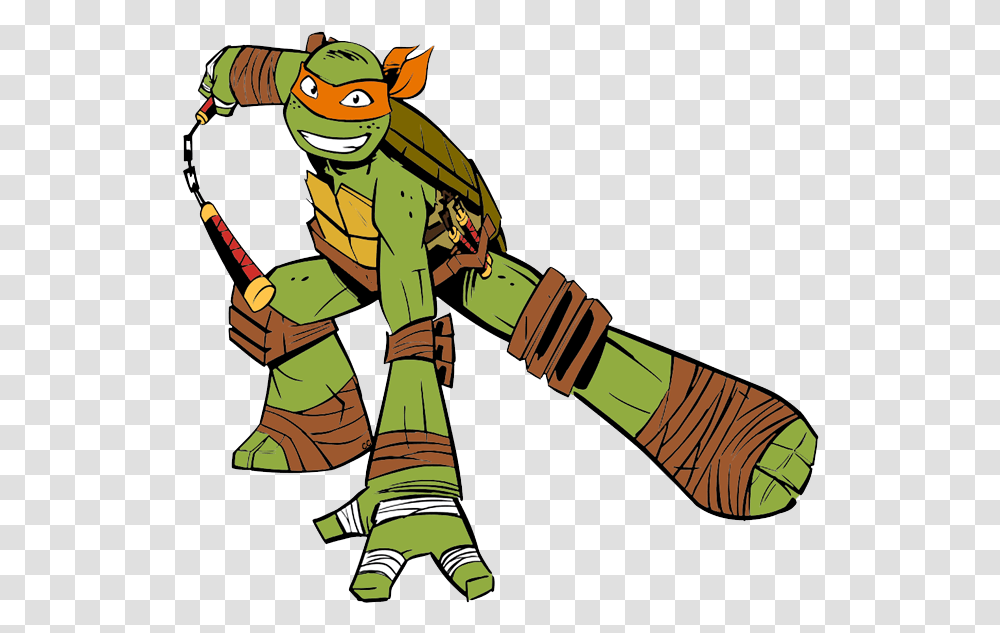 Ninja Turtle Clipart Cartoon Michelangelo Ninja Turtle, Person, Human, Costume, Helmet Transparent Png
