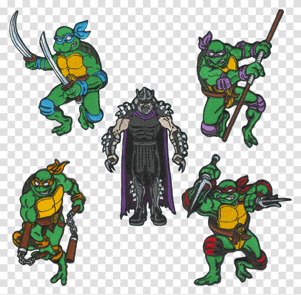 Ninja Turtles Illustration, Pattern, Person, Clothing, Robot Transparent Png