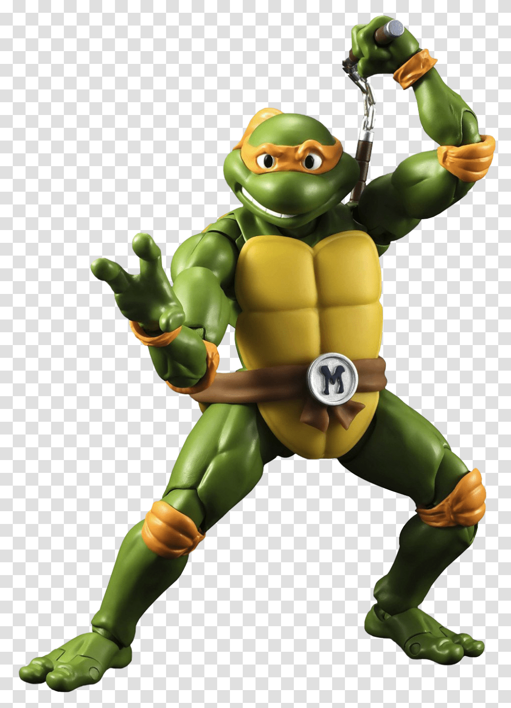 Ninja Turtles Michelangelo, Toy, Green, Figurine, Soldier Transparent Png