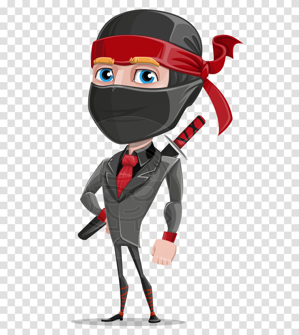 Ninja Vector Character, Helmet, Person, Costume Transparent Png